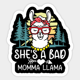 She's a bad Momma Llama Sticker